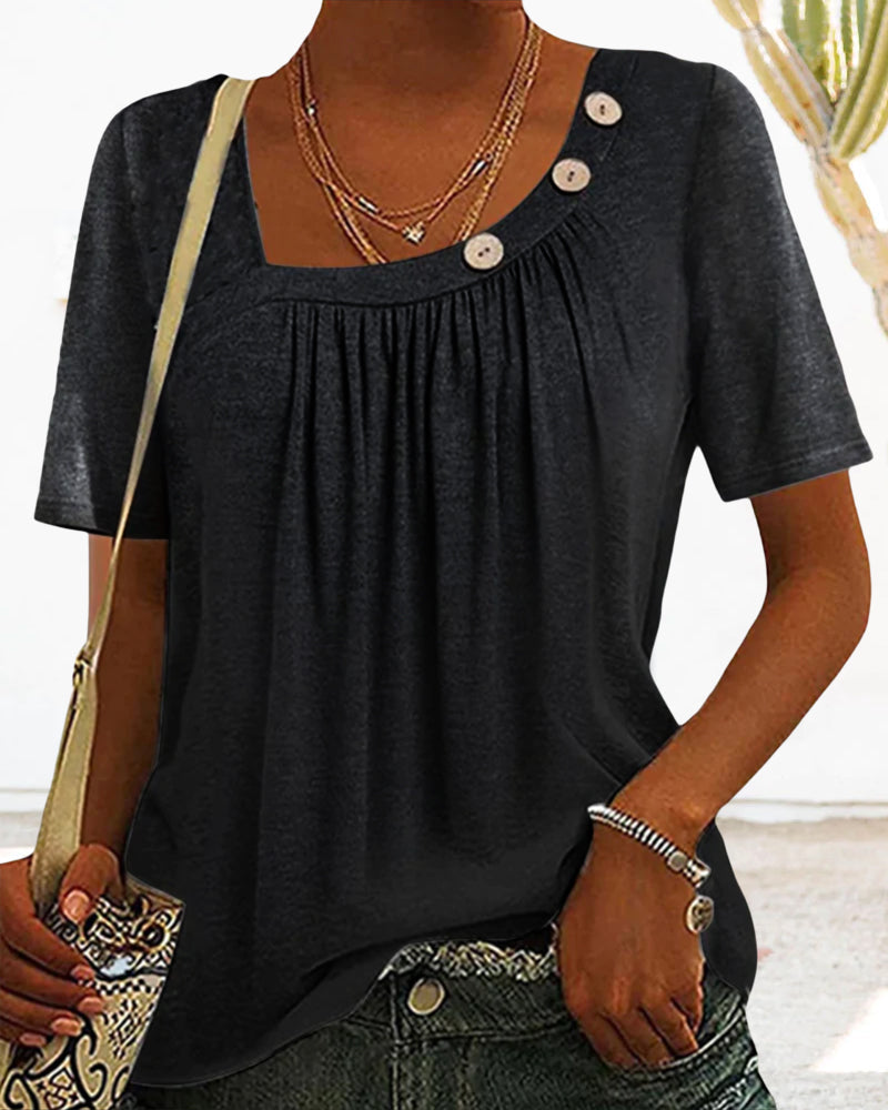 Behagelig topp med korte ermer