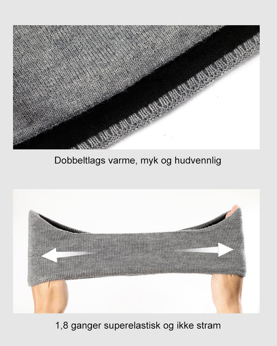 Varme øreklokker med sammenleggbare kalde og vindtette