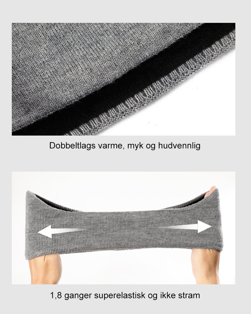 Varme øreklokker med sammenleggbare kalde og vindtette
