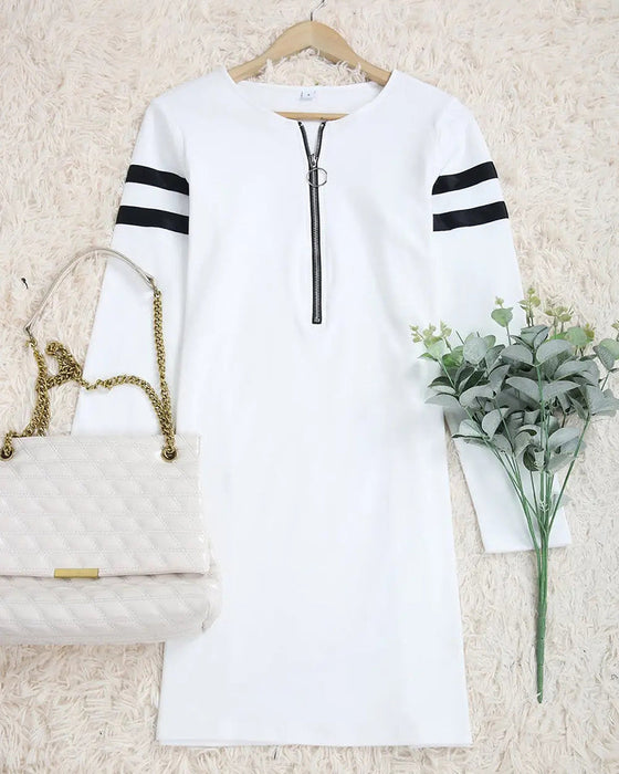 V-halset kjole med glidelås