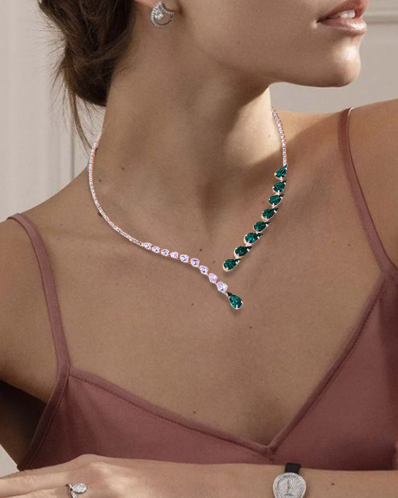 Halskjede med Luksus Smaragd