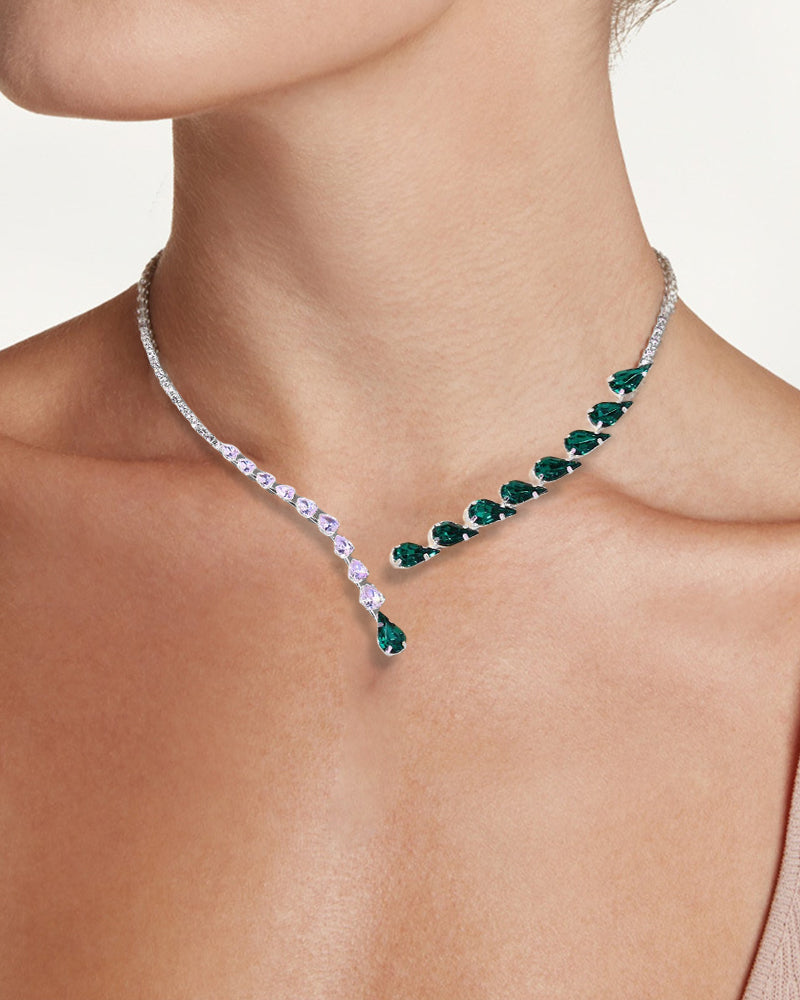 Halskjede med Luksus Smaragd