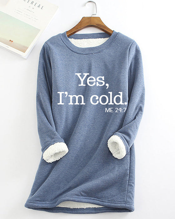 Sweatshirt med engelsk trykt genser