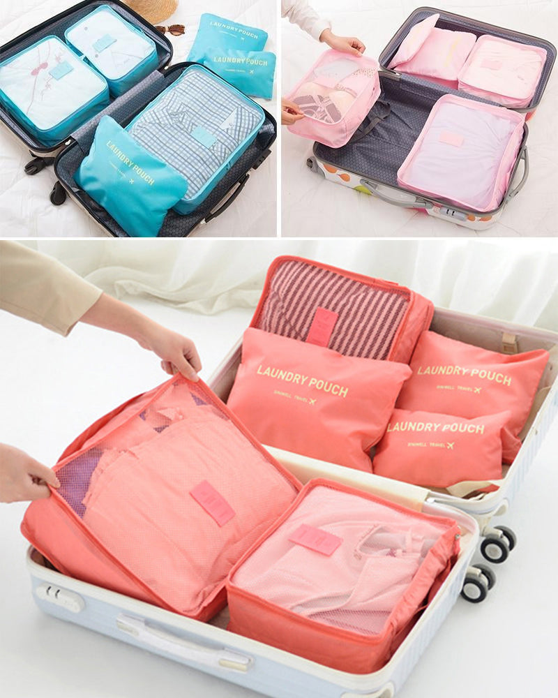 Organiseringssett for bagasjepakke (6 stk)