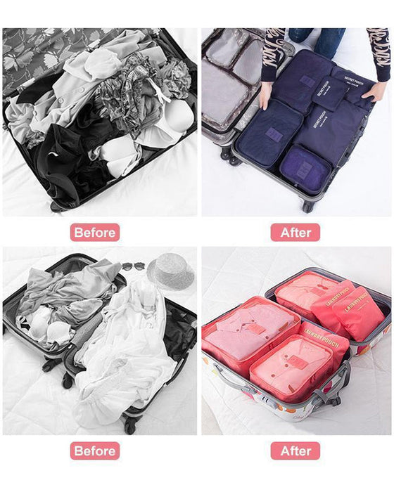 Organiseringssett for bagasjepakke (6 stk)