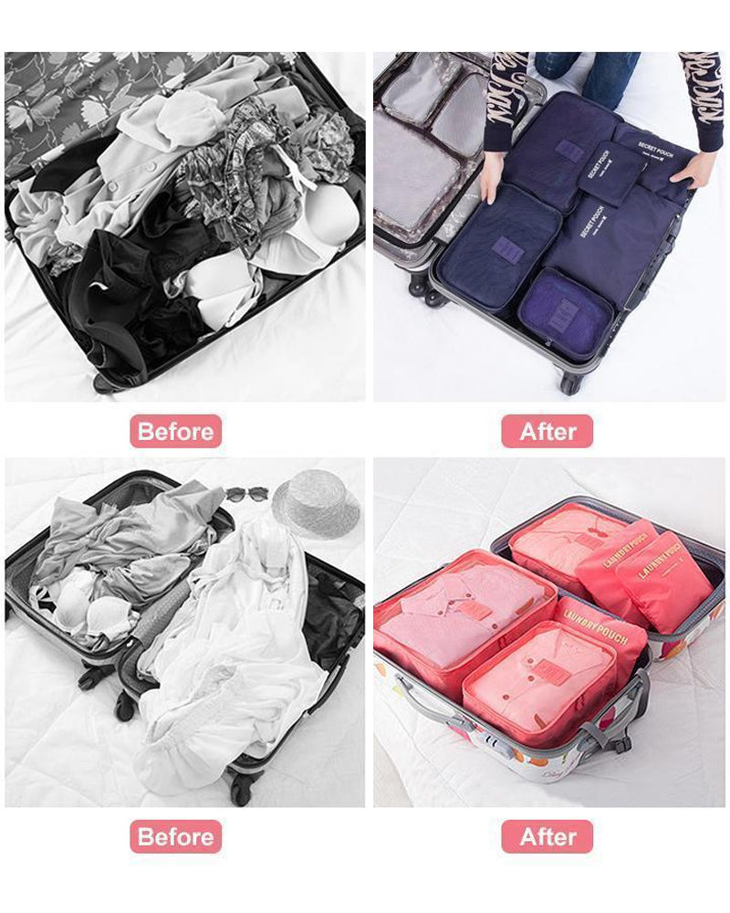 Organiseringssett for bagasjepakke (6 stk)