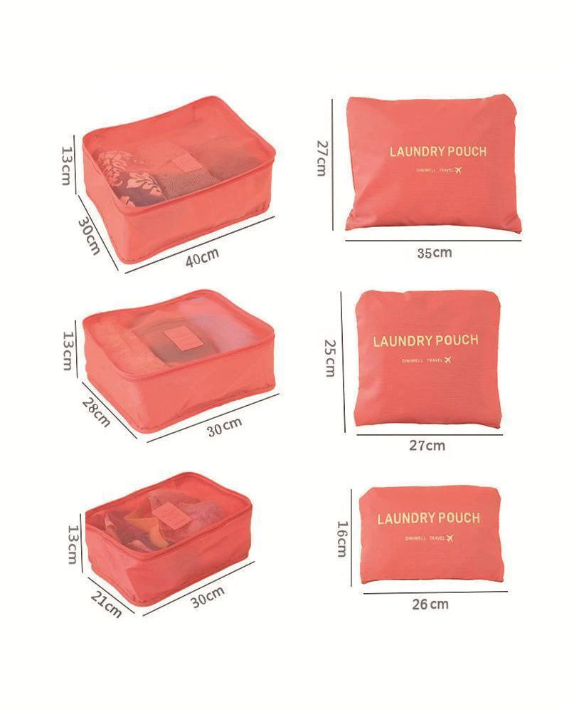 Organiseringssett for bagasjepakke (6 stk)