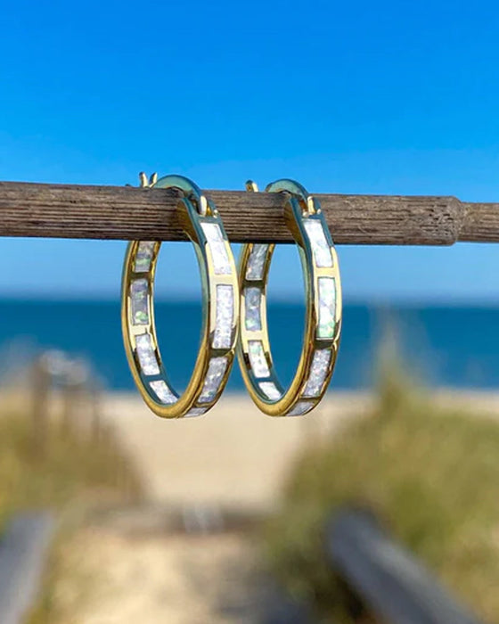 Fargerike runde øredobber