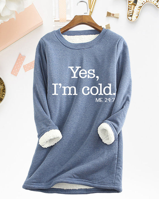 Sweatshirt med engelsk trykt genser