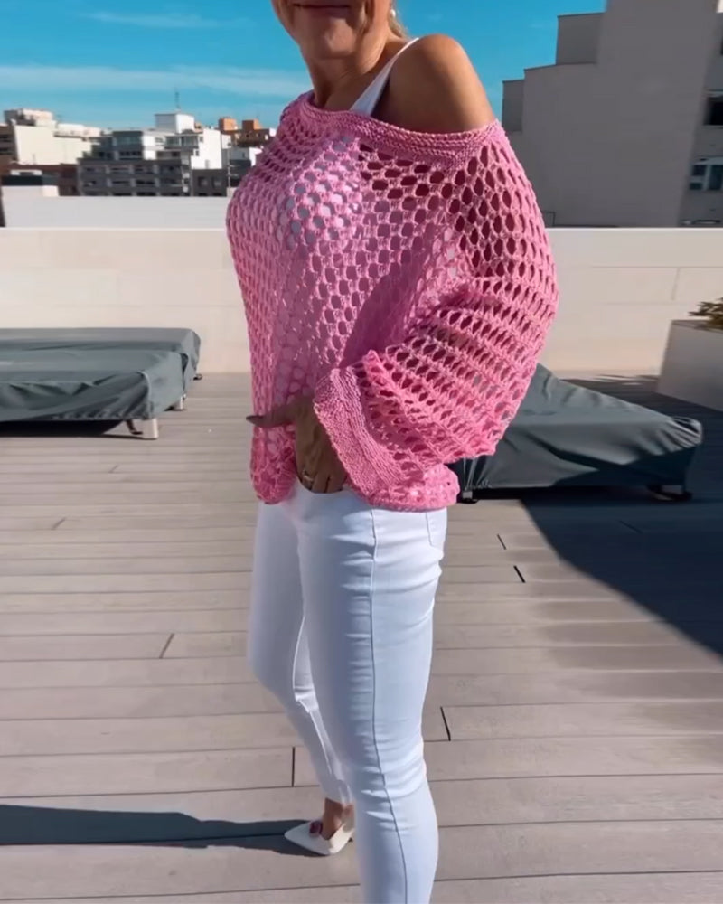 Ensfargede topper med utskjæringer