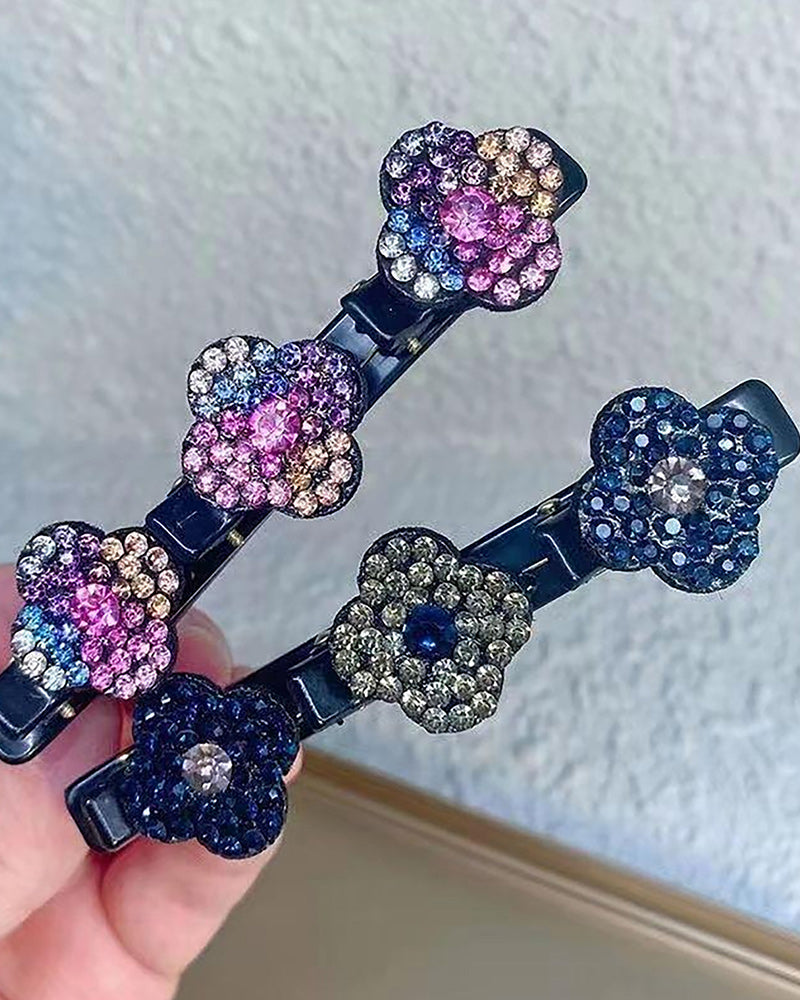 Hårklemme med tre blomster