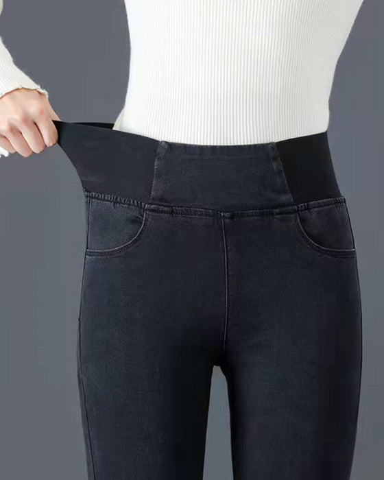 Slank blyantbukse med høyt liv