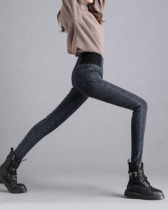 Slank blyantbukse med høyt liv