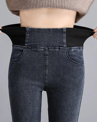 Slank blyantbukse med høyt liv