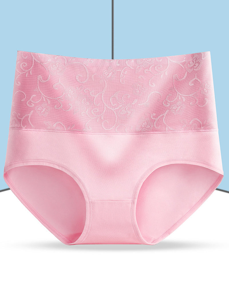 Jacquard-truse med høy midje