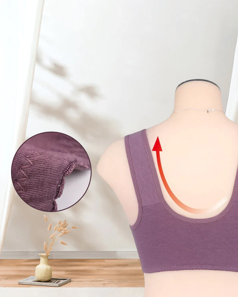 Blonde BH med foran lukking med glidelås