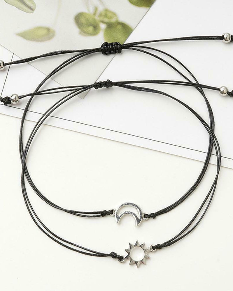 Sol og måne armbånd til elskere