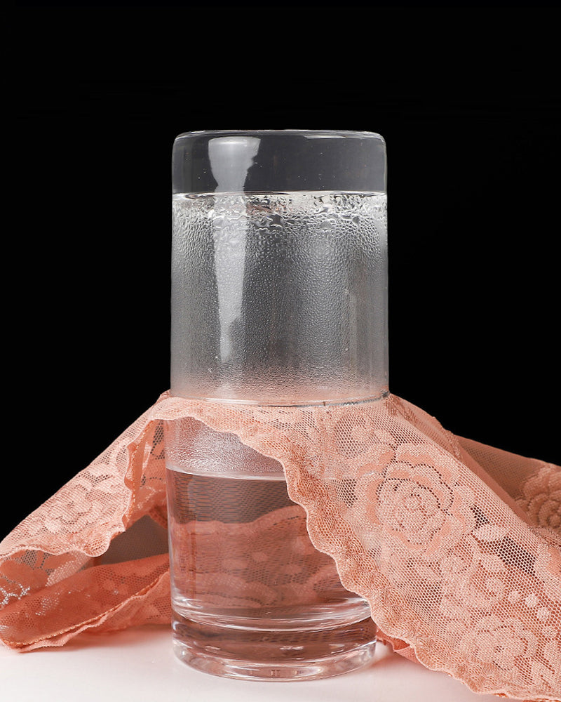 Truser med høy midje i blonder