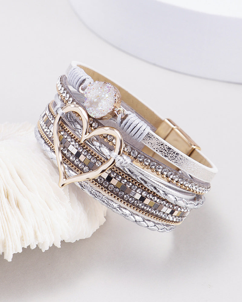 Heart Bohemian armbånd