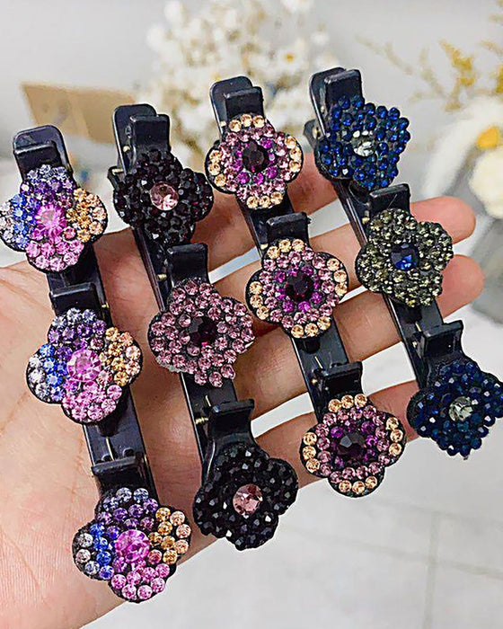 Hårklemme med tre blomster