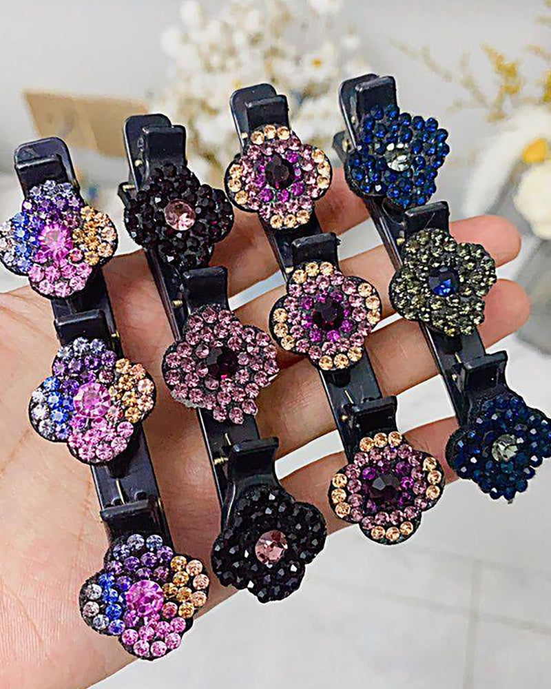 Hårklemme med tre blomster