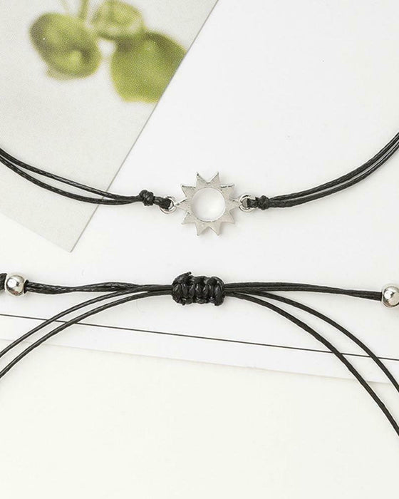 Sol og måne armbånd til elskere