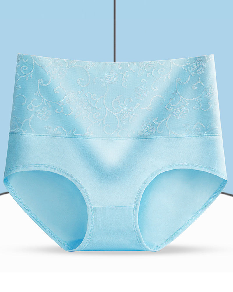 Jacquard-truse med høy midje