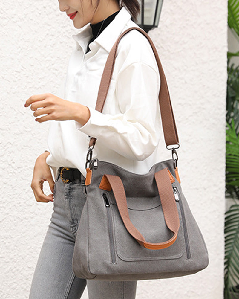 Crossbody-veske med stor