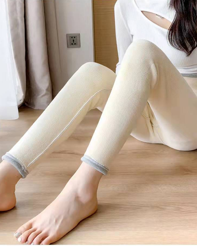 Tykke fleece-leggings for ytre slitasje