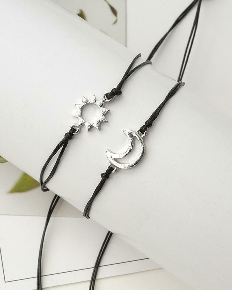 Sol og måne armbånd til elskere