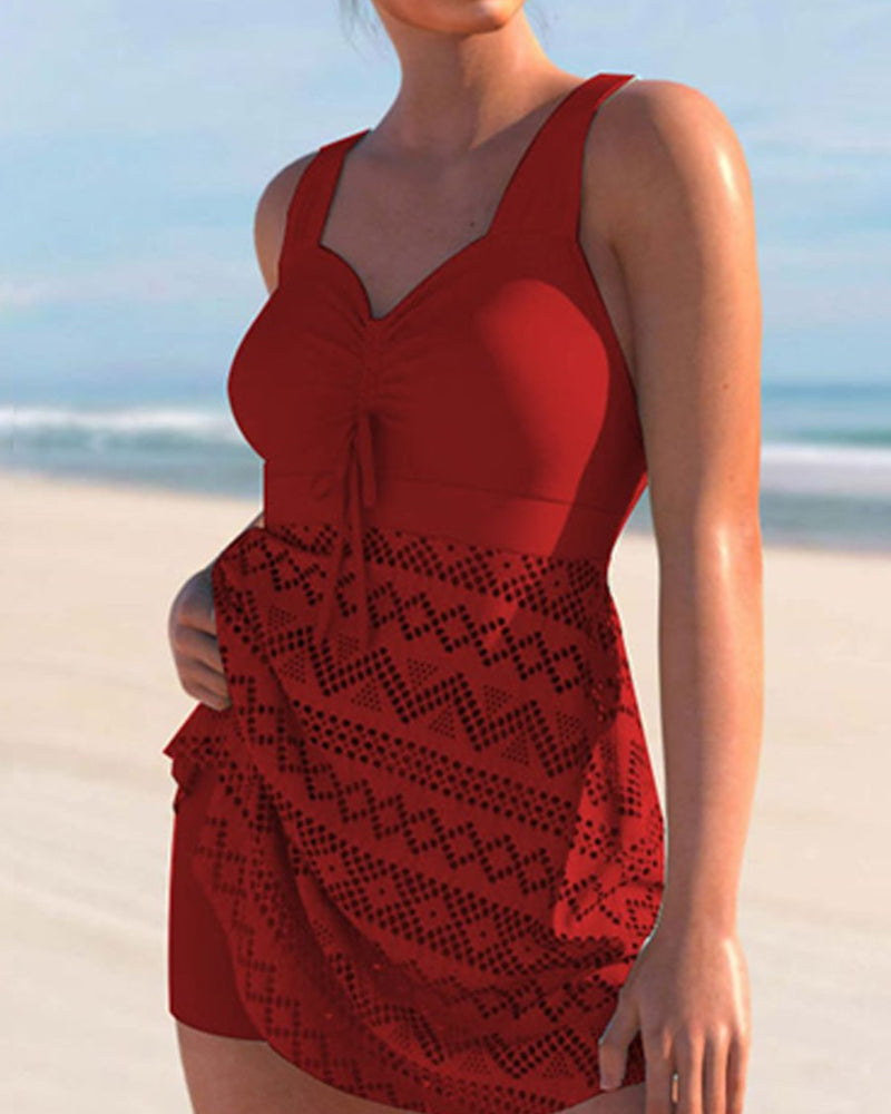 Ensfarget blonde tankini