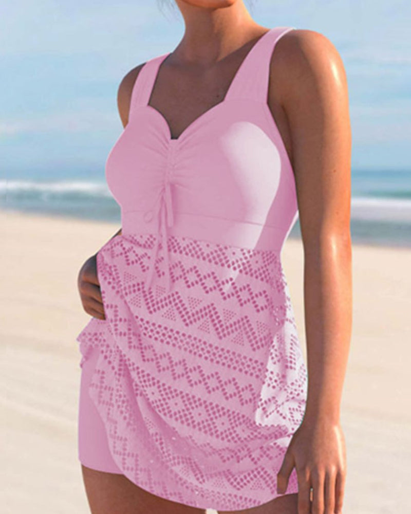 Ensfarget blonde tankini