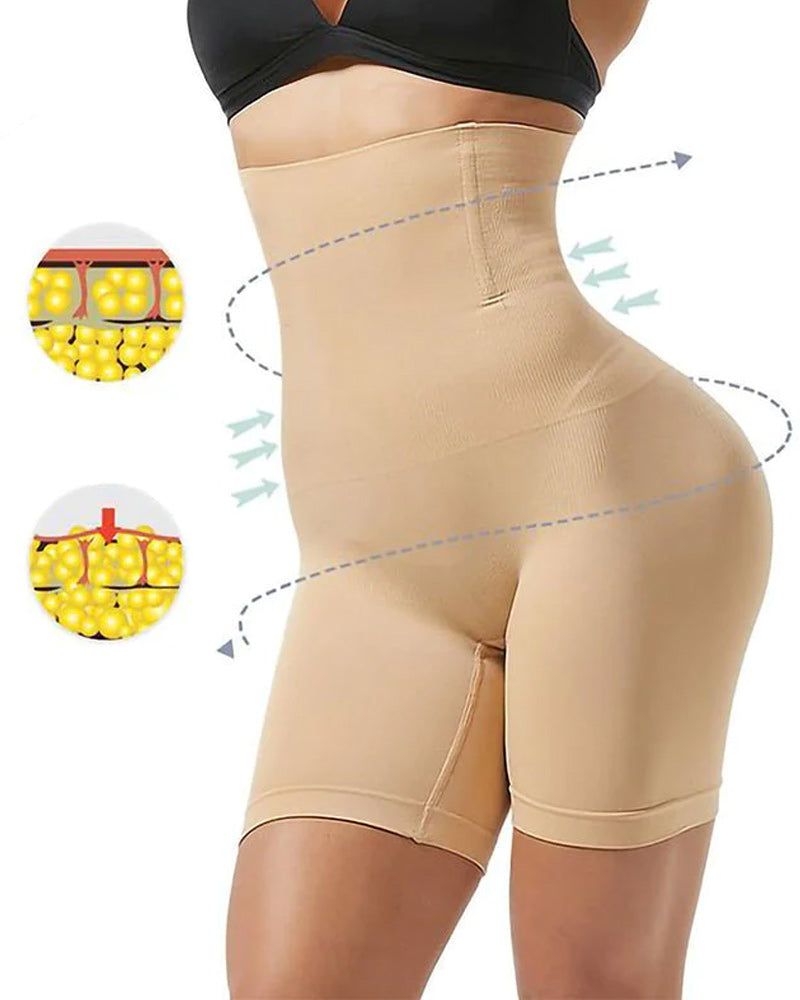 Mage-forming shorts med høyt liv