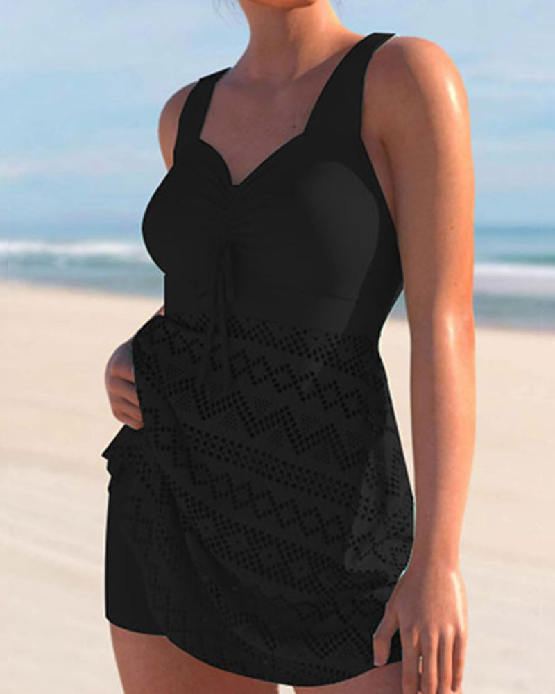 Ensfarget blonde tankini