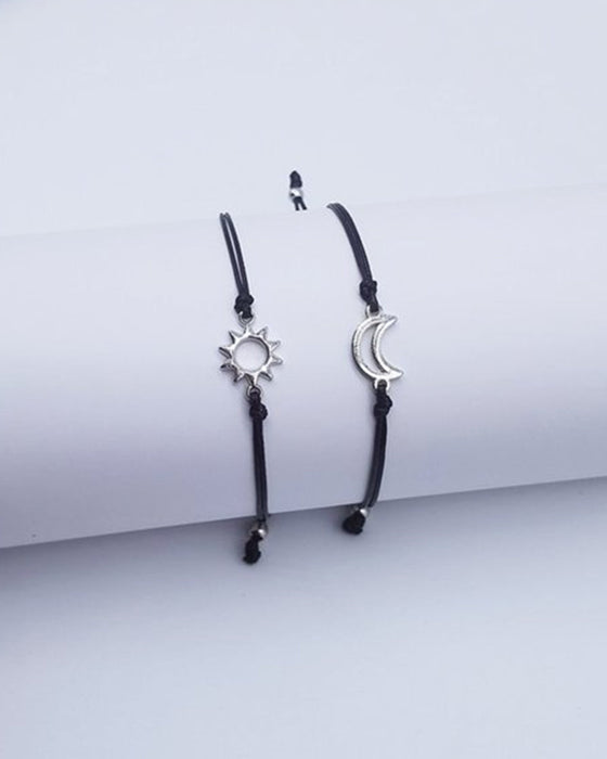 Sol og måne armbånd til elskere