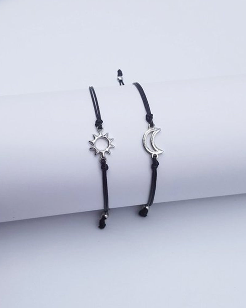 Sol og måne armbånd til elskere