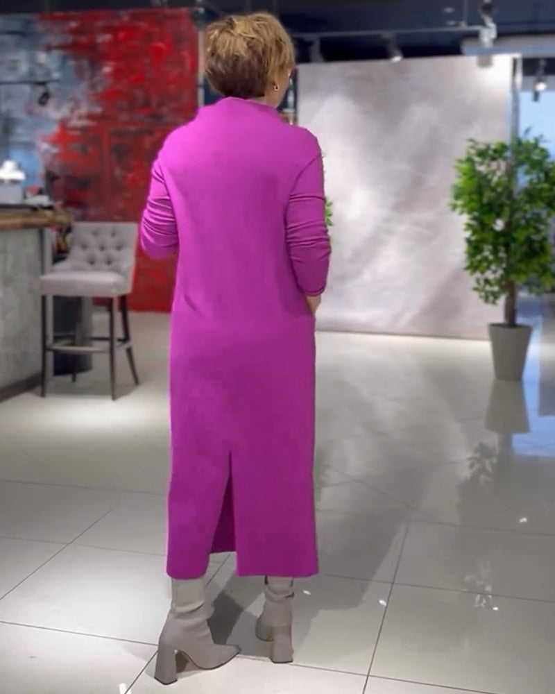 Lommekjole med høy hals