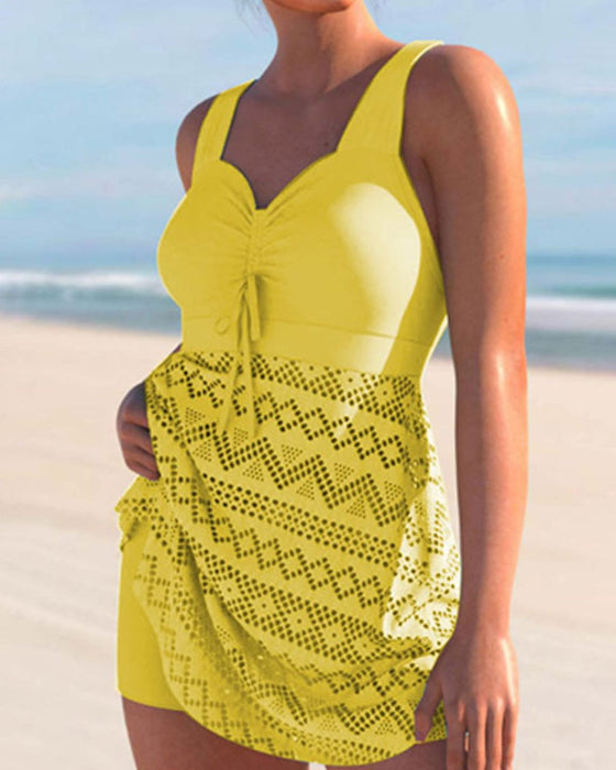 Ensfarget blonde tankini