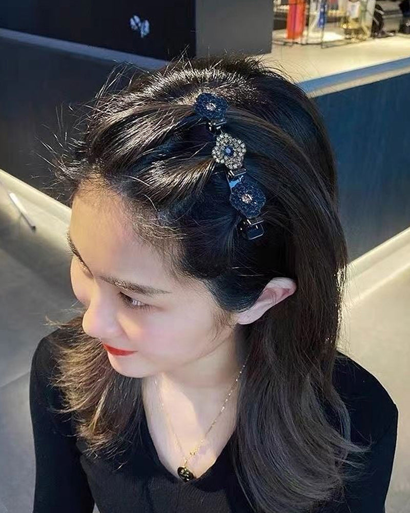 Hårklemme med tre blomster