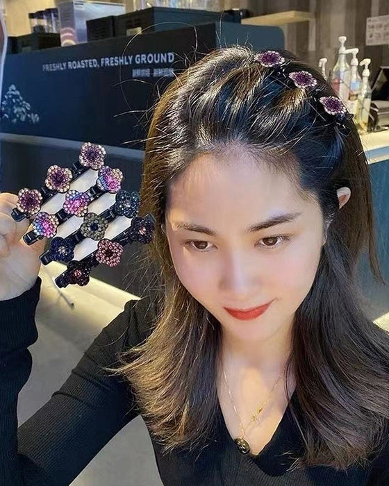 Hårklemme med tre blomster