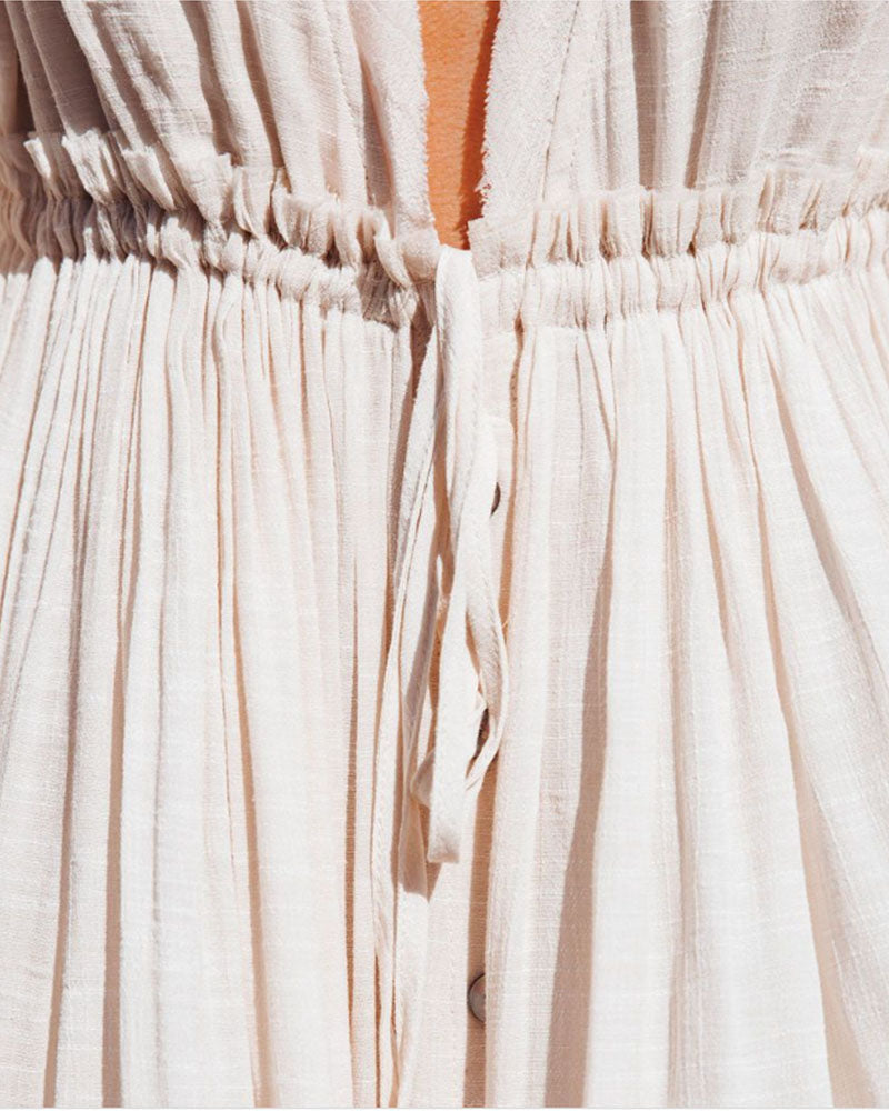 Cover-up kjole i solid farge