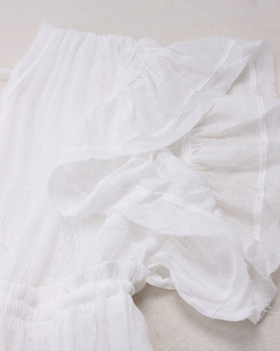 Cover-up kjole i solid farge