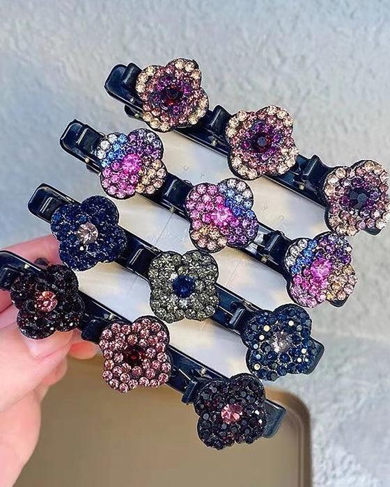 Hårklemme med tre blomster