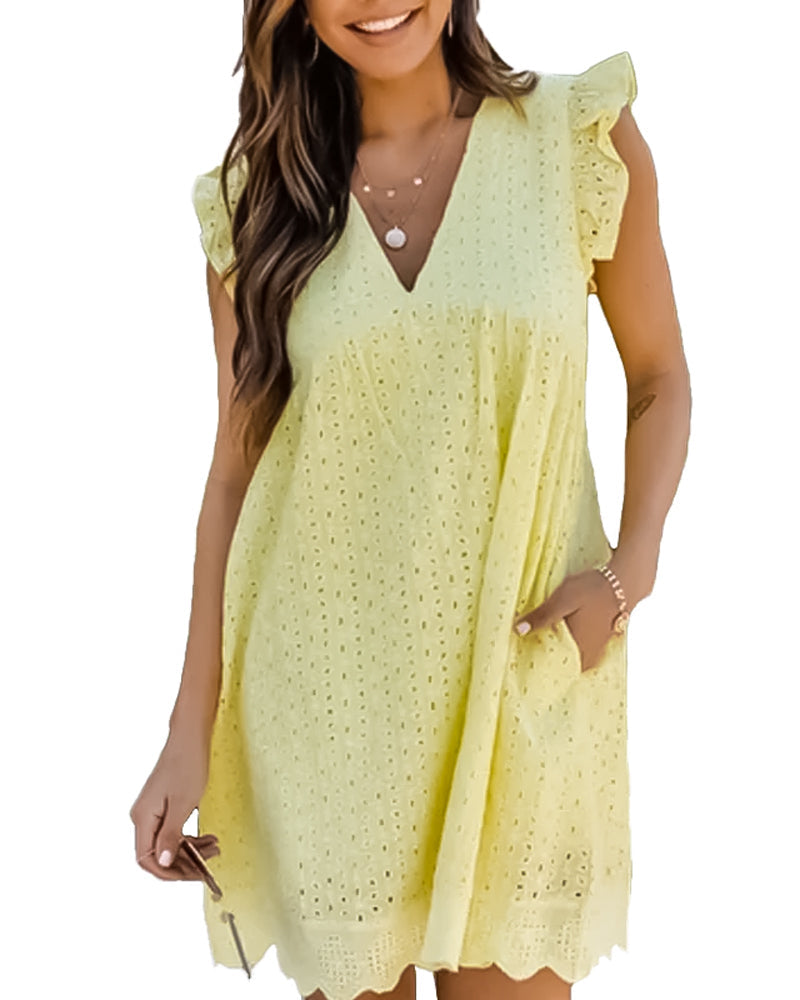 Blonde kjole over kneet