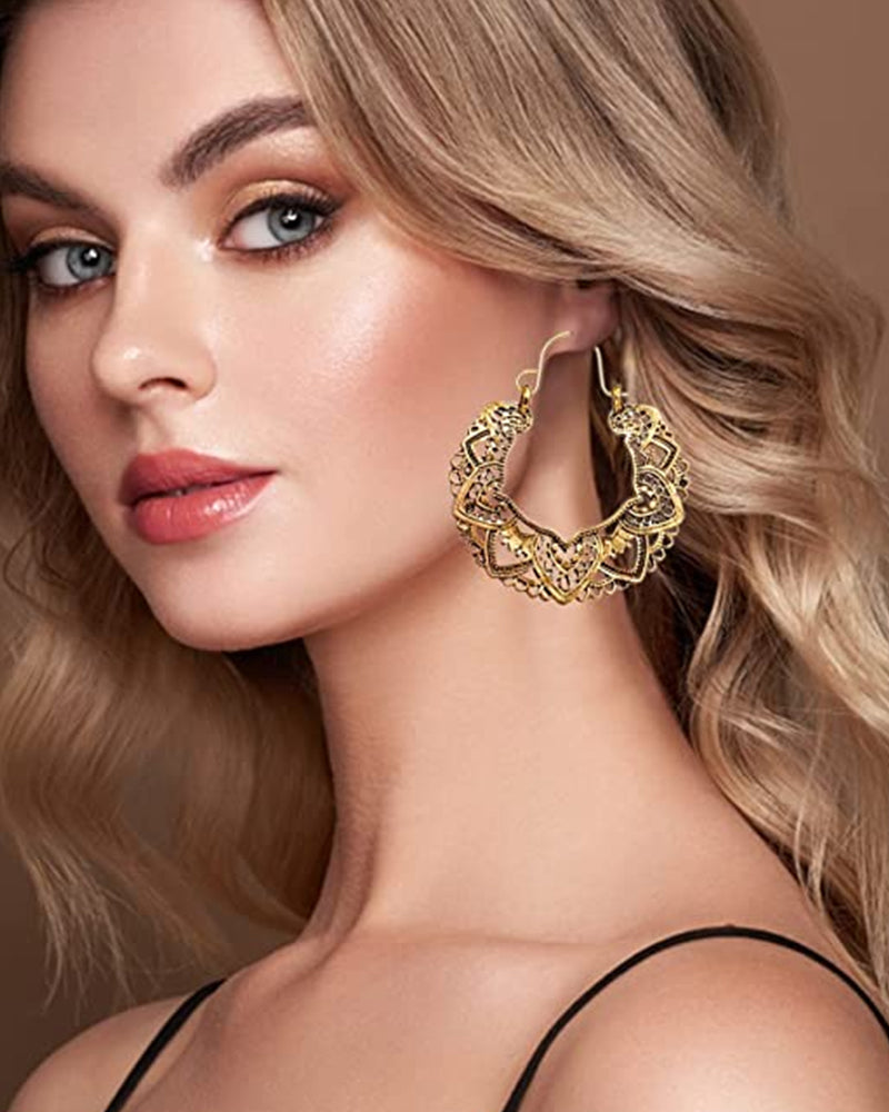 Overdrevne hule vintage øredobber