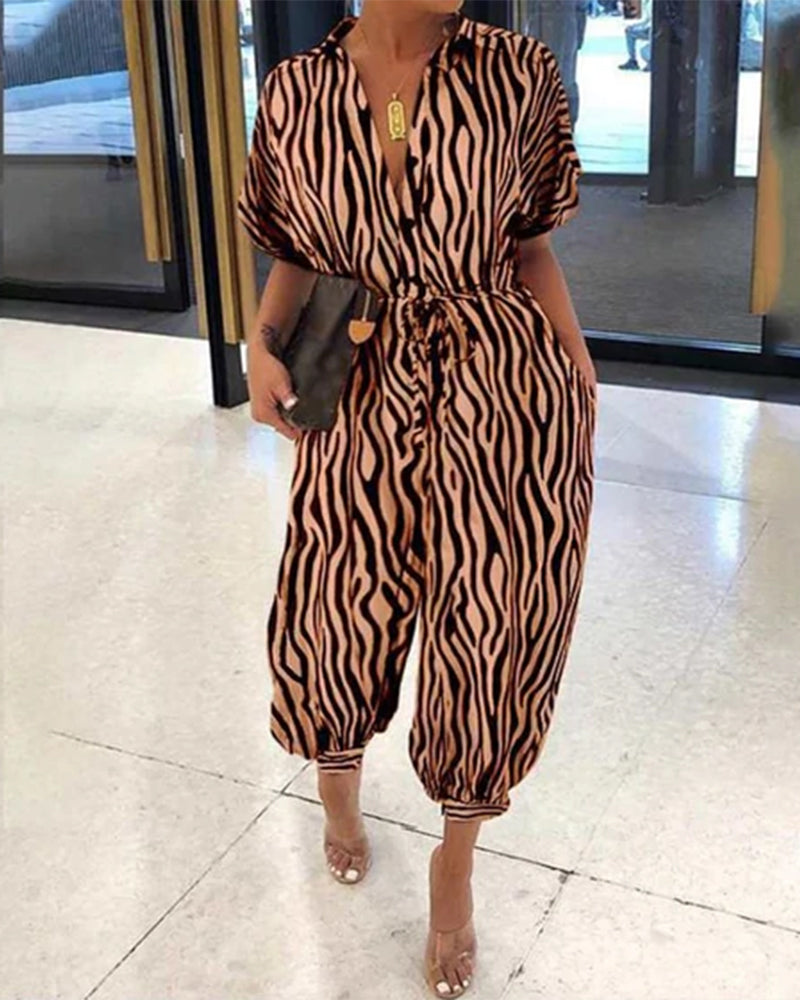 Vintage flerfarget jumpsuit