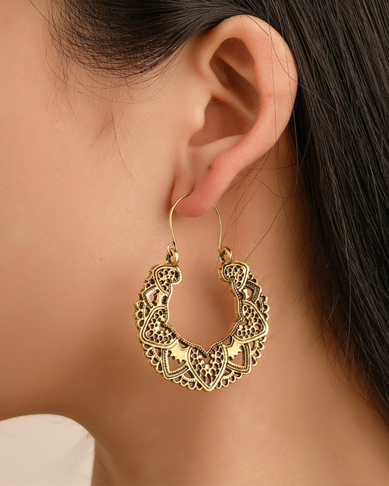 Overdrevne hule vintage øredobber