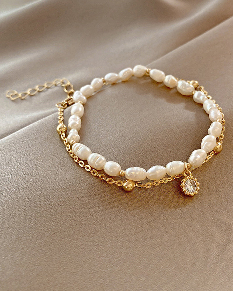 Metallkjede perlearmbånd