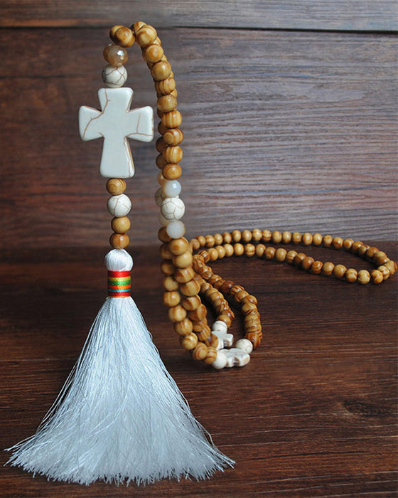 Håndperlet langt kjede