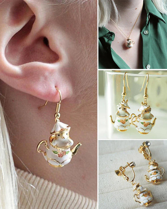 Mus i mitt tekanne smykkesett